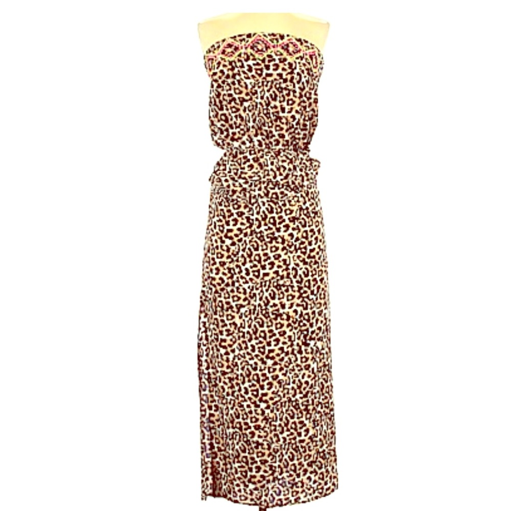 Xhilaration Cheetah Strapless Dress